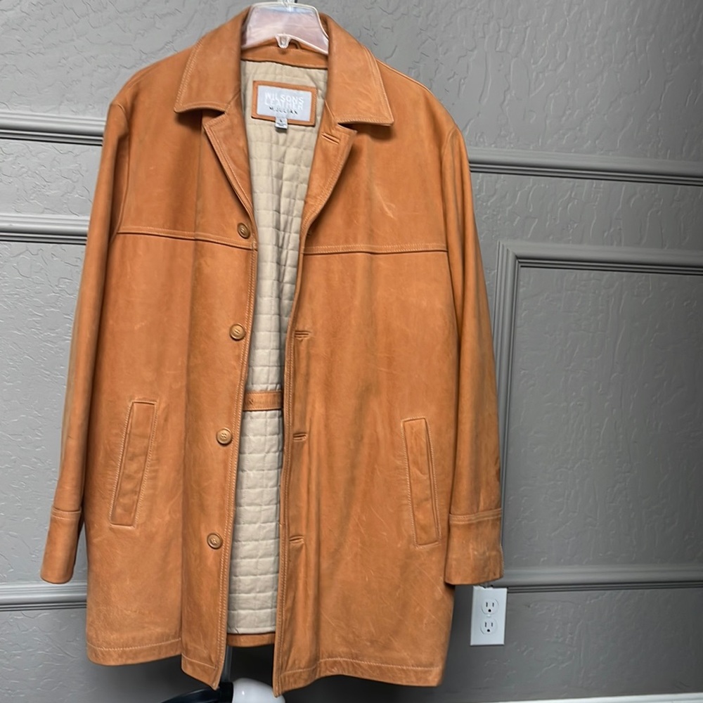 Wilson Leather M. Julian crafted  Suede Coat. Quilted lining, supple to touch